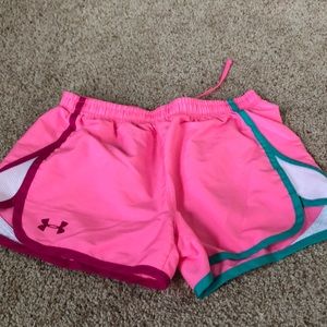 Under Armour girls pink shorts